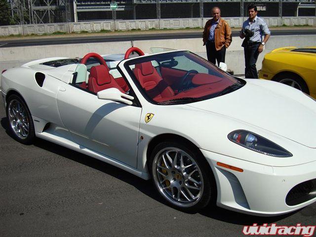 White F430 Spider with Red interior sexy time See more here