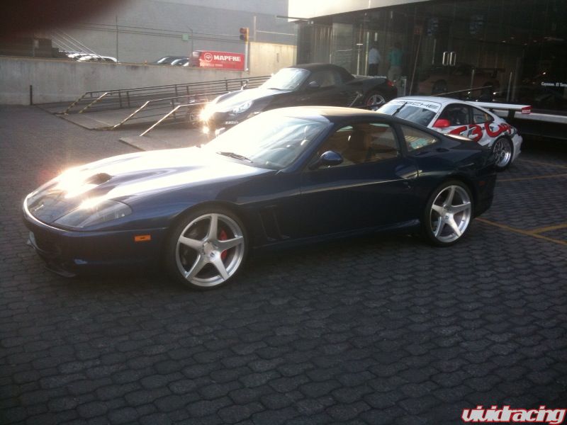 This particular blue Ferrari 550M is rocking the ADV1 51 concave 5 star 