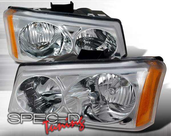 SpecD Chrome Housing Headlights Chevrolet Silverado 03-06 - 2LH-SIV03-KS