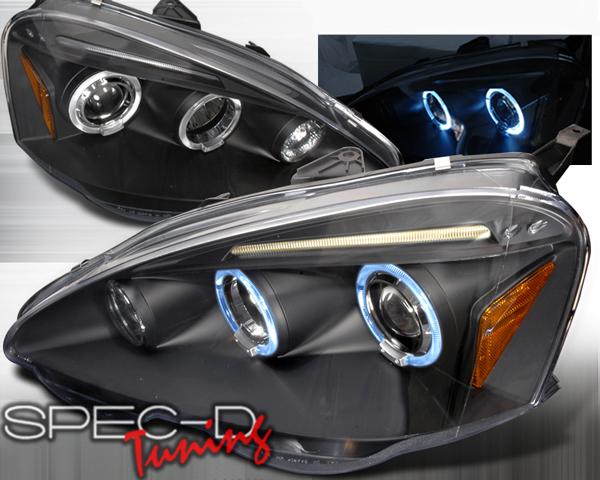 SpecD Black Halo LED Projector Headlights Acura RSX 02-04 - 2LHP-RSX02JM-TM