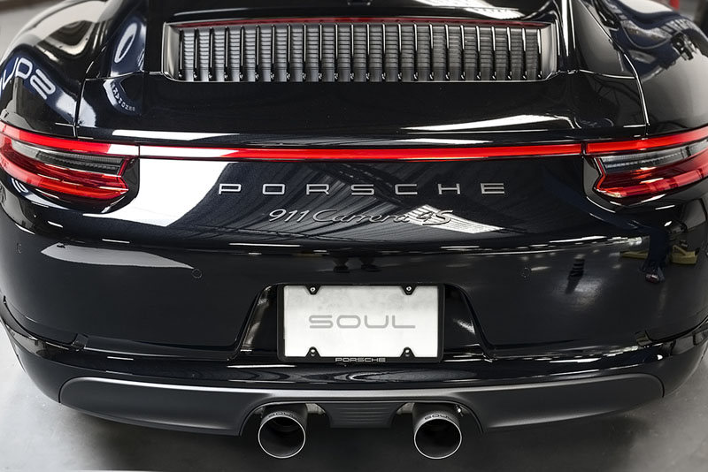Soul Performance Bolt On Exhaust Tips w/4" Straight Cut Single Wall Porsche 991.2 Carrera w/PSE 17-18 - POR.9912PSE.SWT4