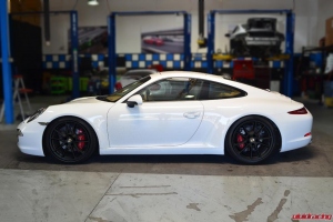 Porsche 991 Carrera Powdercoat Stock Wheels Black Photoshop