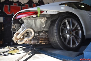 Agency Power High Flow Headers and 2nd Muffler Bypass Pipes Porsche 991 Carrera
