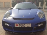 Matte Blue Vinyl Wrap Porsche 997 C4S Cab Techart Style Body Kit Bahrain