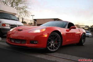 Corvette with HRE P40SC Satin Charcoal 20x10.5 20x13