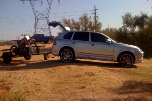 Cayenne S Doing Work in the Desert