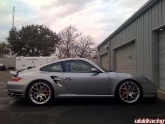Silver 997 Turbo with Brushed HRE P40 Wheels 20 inch