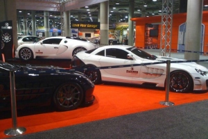 Platinum Motorsports White SLR White Bugatti at LA Auto Show 2011