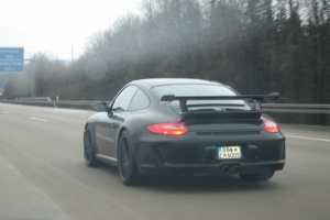 2009 Porsche 997 GT3 Spotted on Autobahn