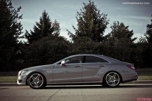 Mercedes CLS63 Lowered with KW Coilovers and Flushed with H&R