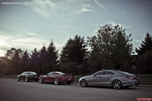 Mercedes CLS63 Lowered with KW Coilovers and Flushed with H&R