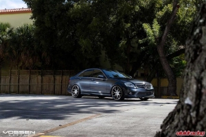 Mercedes C350 on H&R Coilovers with Vossen 20 inch VVSCV2 Wheels