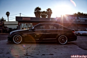 Mercedes C63 Lowered With Kw V3 Coilovers