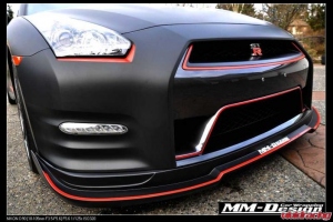 Matte Black Nissan GTR with Stillen Front Lip
