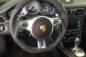 Porsche 997.2 Turbo PDK with Sport Upgraded Steering Wheel Blue Stitch Alcantara