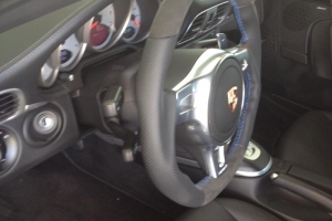 Porsche 997.2 Turbo PDK with Sport Upgraded Steering Wheel Blue Stitch Alcantara