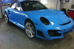 Porsche 997 Turbo TechArt Aero Kit ADV1 VRTuned Custom Blue Paint