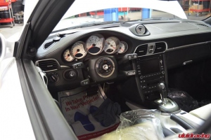 Custom Porsche PDK Sport Design Steering Wheel by Agency Power Install 1