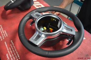 Custom Porsche PDK Sport Design Steering Wheel by Agency Power Install 2
