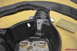 Custom Porsche PDK Sport Design Steering Wheel by Agency Power Install 4