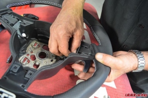 Custom Porsche PDK Sport Design Steering Wheel by Agency Power Install 5