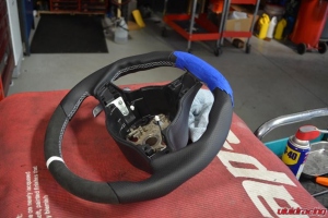 Custom Porsche PDK Sport Design Steering Wheel by Agency Power Install 8
