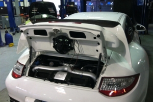 NR Auto GT2 Rear Decklid Spoiler Opened and Installed