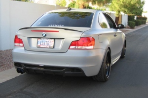 BMW 135I Flat Gray with iCarbon Aero Kit