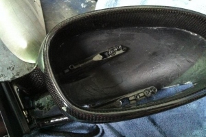 Install OEM guts to carbon mirrors