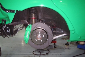 Project EVO X Green Rotora Brakes Get Mounted