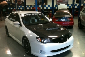 Seibon Cw Style Hood On 2008 Subaru Wrx