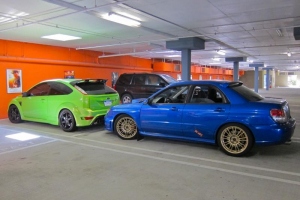 Subaru STI with Cusco Coilovers