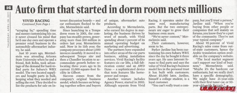 Arizona Republic Article 4.28.11