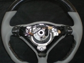 VR Porsche 996 Custom Steering Wheel Gray Leather Carbon Trim