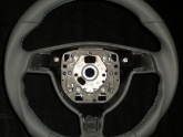 VR Porsche 987/997 Round Airbag Sport Steering Wheel Black Leather Flat Bottom