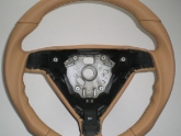 VR Porsche 997 987 Custom Steering Wheel Full Sand Beige Leather