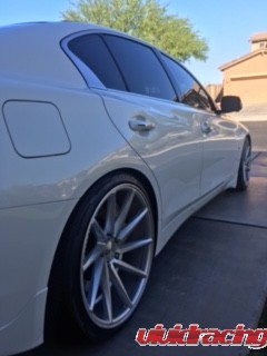 Infiniti Q50, Vossen wheels, RS-R lowering springs, fitment, suspension