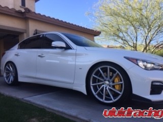 Infiniti Q50, Vossen wheels, RS-R lowering springs, fitment, suspension