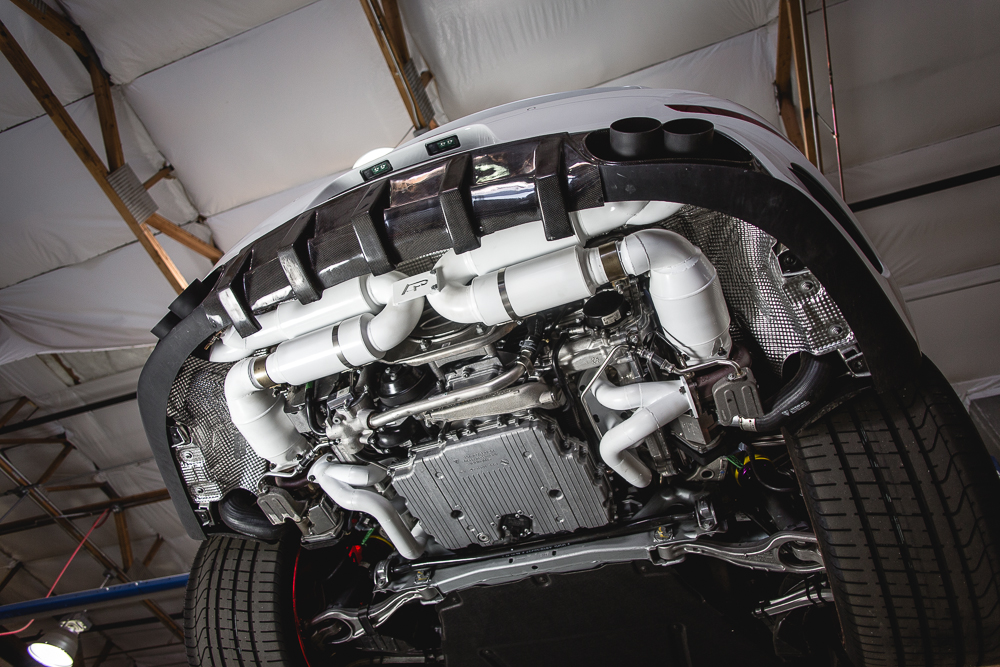 White Ceramic Coating the Porsche Exhaust System