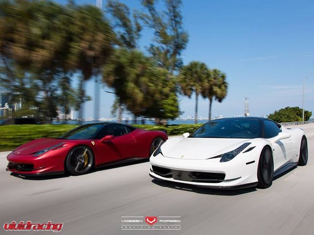 Welcome to Miami | Novitec Rosso & Vossen Equipped Ferrari 458s’ Cruising