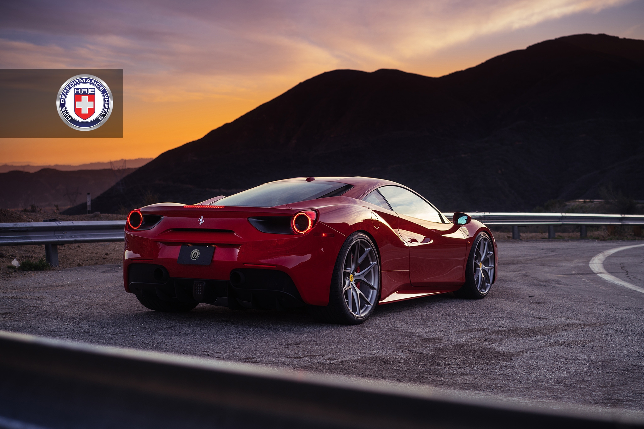 Ferrari 488 GTB with HRE P101 in Brushed Titanium