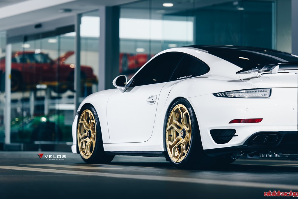 Velos Designwerks, Porsche 991 turbo, XX wheels, forged, fitment, matte, gold