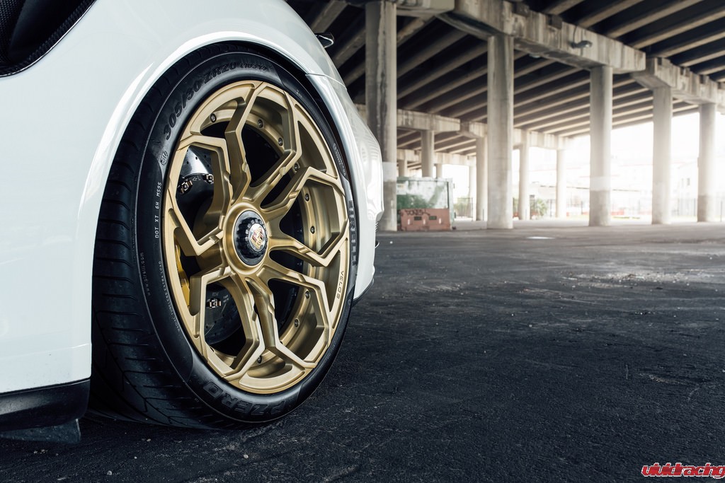 Velos Designwerks, Porsche 991 turbo, XX wheels, forged, fitment, matte, gold