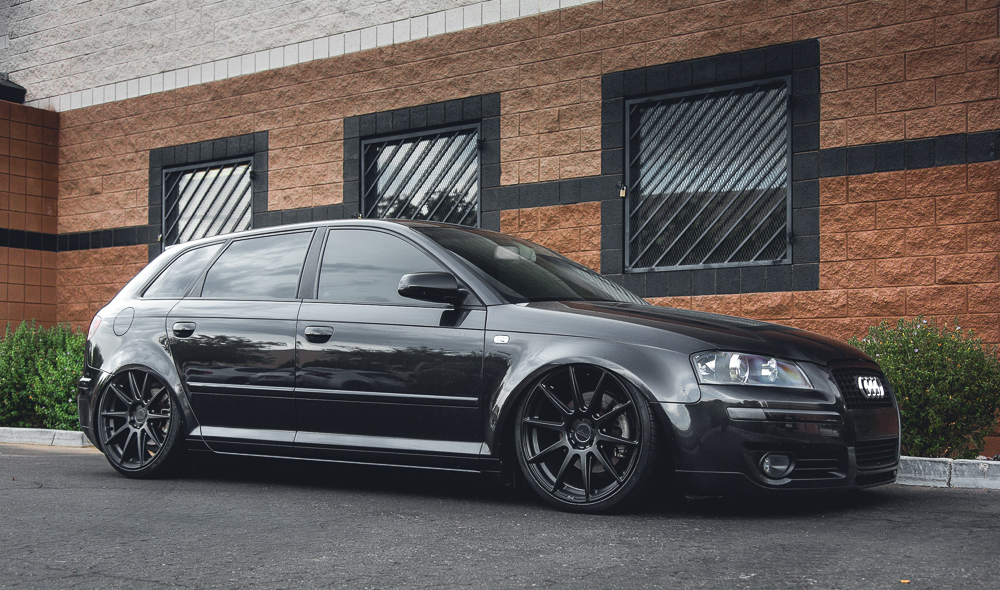 AirLift Audi A3 sitting on Niche Essen M147’s