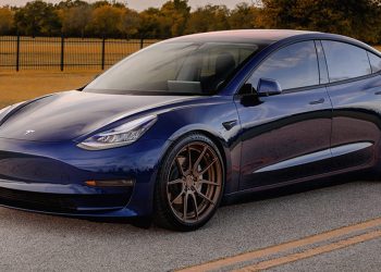 Tesla Model 3 with ADV1 Wheels Photoshoot