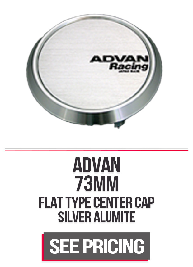 Advan 73mm Flat Type Center Cap - Silver Alumite CLEARANCE