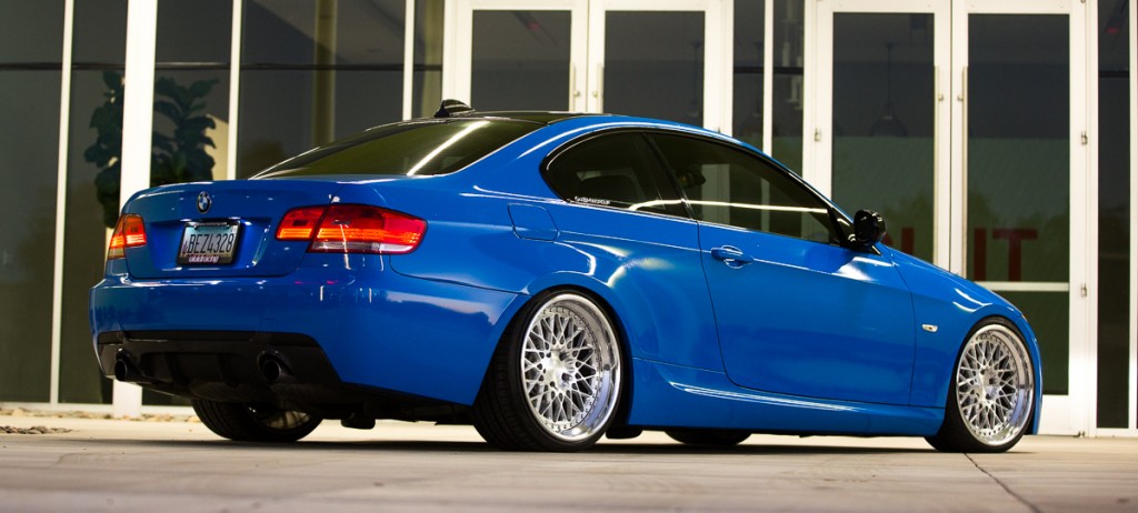 BMW E92 335i Niche Wheels with RSR Coilovers Intense Blue 3M