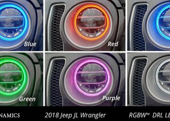 Diode Dynamics RGBW DRL LED Halo Kit For 2018+ Jeep Wrangler JL | 2020+ Gladiator JT
