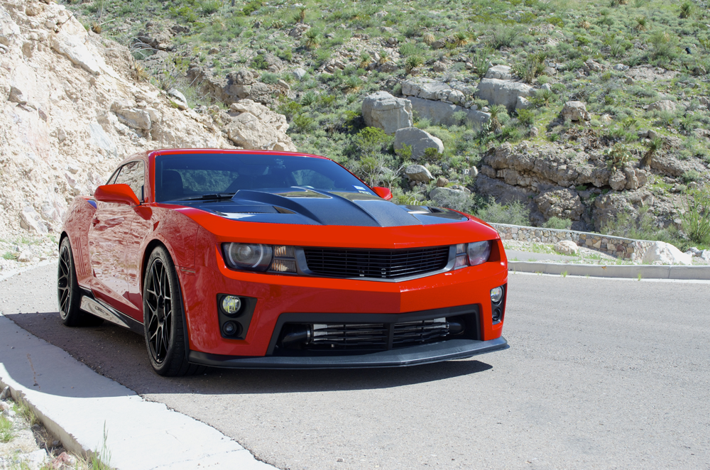 Boosted Camaro SS with HRE Seibon KW in Sexy Red
