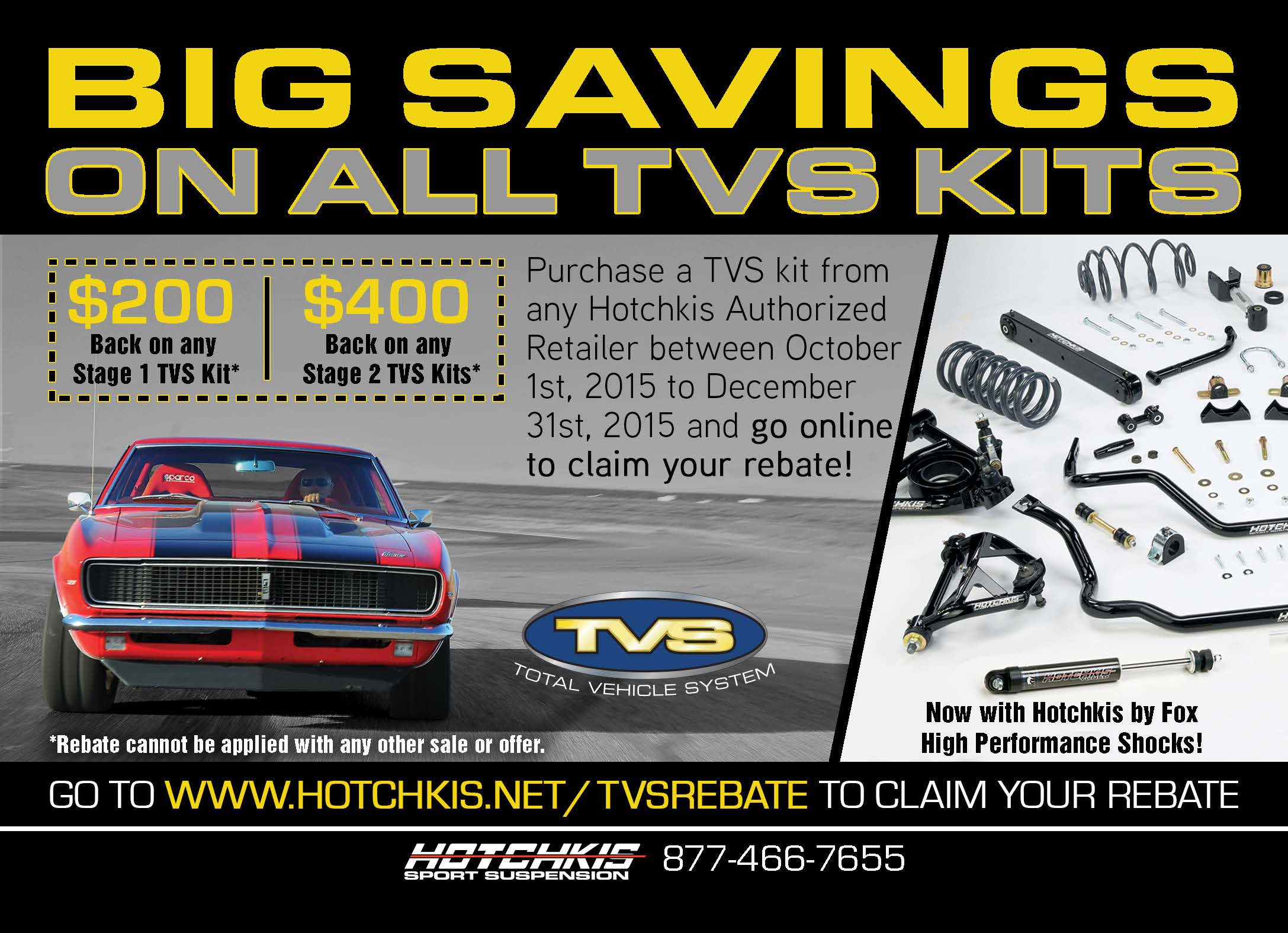 Get up to a $400 Rebate on Hotchkis Suspension Parts